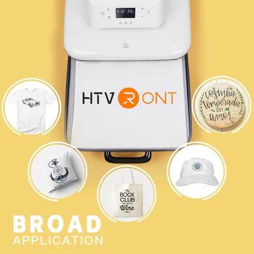 Miniatura 8 de HTVRONT - Prensa de calor automática e inteligente de 15x15 para camisetas con liberación automática, prensa profesional para proyectos de Blanco