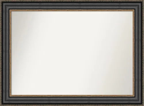 Miniatura 107 de Amanti Art Espejo personalizado, espejo de baño negro puente, espejo de pared o espejo de tocador de baño sobre el fregadero (26 x 26 pulgadas)