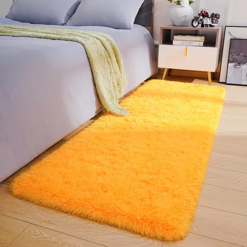 Miniatura 43 de Amearea Alfombra de Área Peluda Esponjosa para Dormitorio de Niños Sala de Estar, Extra Suave y Difusa Alfombras Peludas, Antideslizante, Alfombra