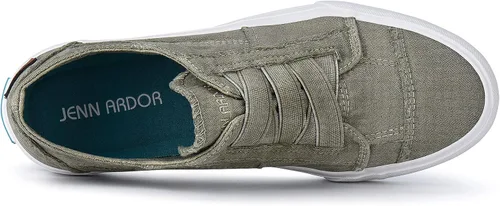Miniatura 6 de JENN ARDOR - Tenis de lona para mujer, diseño de metercon cordones, zapatos de caña baja a la moda, cómodos zapatos casuales para caminar