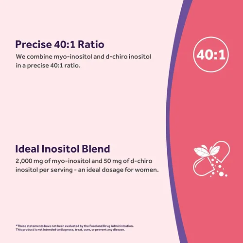 Miniatura 4 de Doctor's Recipes Suplemento de inositol para mujeres, cápsulas de mio-inositol y D-Chiro inositol de 2050 mg por porción, mezcla ideal 40:1, 60