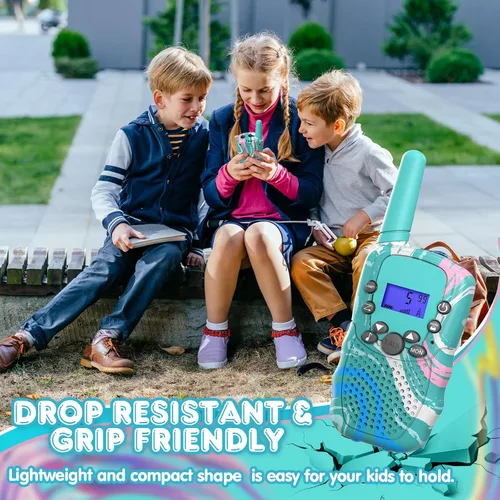 Miniatura 6 de Selieve Juguetes de regalo para niños de 3, 4, 5, 6, 7, 8 años, walkie talkies para niños de largo alcance, paquete de 2 con 22 canales, linterna
