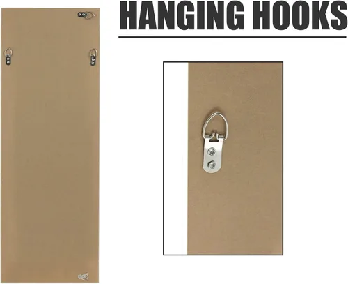 Miniatura 7 de MIRUO - Espejo de pared para colgar sobre la puerta, marco de poliestireno para baño, dormitorio, sala de estar, dormitorio y más