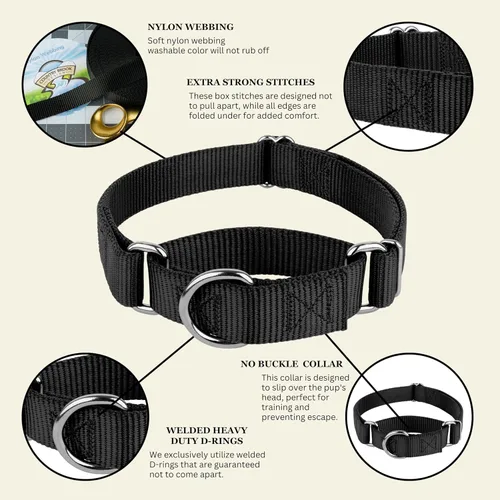Miniatura 8 de Country Brook Petz - Collar Martingale para perro - Collar de entrenamiento resistente sin hebilla - Collar para perro de servicio para todas
