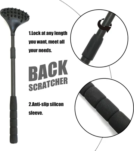 Miniatura 5 de EASACE Rascador de espalda para mujeres y hombres extensible con fuerte cabeza de masaje ABS, 20.9 in Rascador de cuerpo para adultos – Mascotas