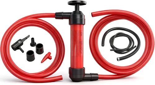 Miniatura 10 de Kit de bomba de transferencia de sifón multiuso HORUSDY Bombas de combustible manuales de mano para gas, aceite, agua con manguera de aire, bomba