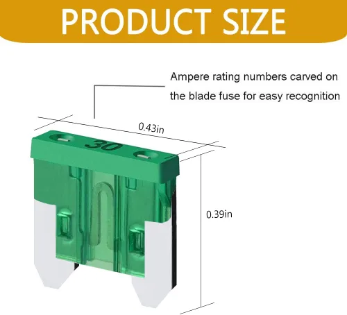 Miniatura 3 de Kit surtido de fusibles estándar de 70 piezas, 5A, 7.5A, 10A, 15A, 20A, 25A, 30A, mini fusibles de inserción coloridos para automóvil, barco