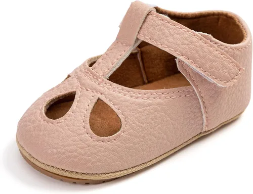 Miniatura 93 de RVROVIC Mocasines de princesa para bebé, zapatos brillantes de Mary Jane, zapatos de cuna de suela suave y ligera de primera calidad, zapatos