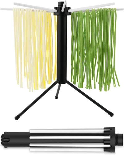 Estante plegable para secar pasta de Kitchendao, soporte plegable de plástico para espaguetis y fideos caseros, colgante para la cocina, desmontable