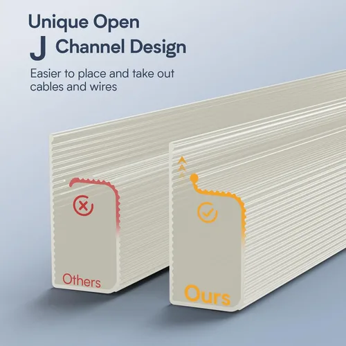 Miniatura 3 de Delamu Paquete de 2 organizadores de cables debajo del escritorio, organización de cables ordenada segura debajo de los escritorios para oficina