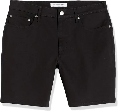 Miniatura 6 de Tienda Essentials Pantalón corto ajustado para hombre con entrepierna de 7 pulgadas y 5 bolsillos