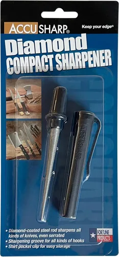 Miniatura 2 de AccuSharp - Afilador de cuchillos compacto de diamante con varilla cónica, afilador portátil para cuchillos y herramientas para cuchillas dentadas