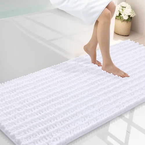 Miniatura 122 de Smiry Alfombras de Baño 24x16 pulgadas, Alfombras de Baño de Chenilla Extra Suaves y Absorbentes, Respaldo de Goma Antideslizante, Lavable a Máquina