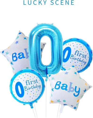 Miniatura 2 de Globo azul con el número 0, 40 pulgadas, Mylar premium, reutilizable, para decoración de fiesta de cumpleaños