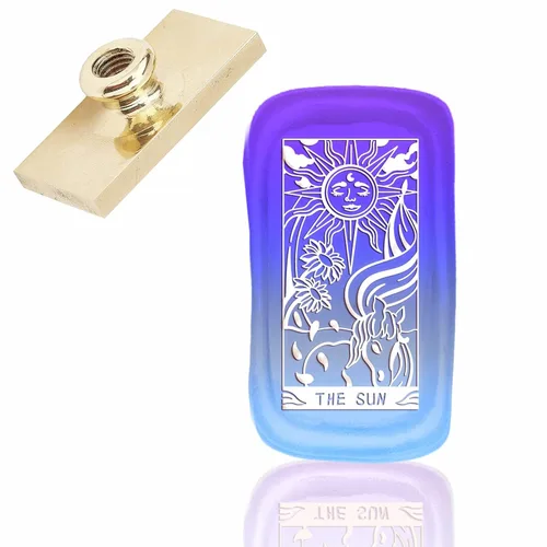 Miniatura 9 de CRASPIRE Sello de cera de repuesto de flor y espada, sello de cera de sellado vintage, cabezas cuadradas, solo sin asa para sobres de cartas