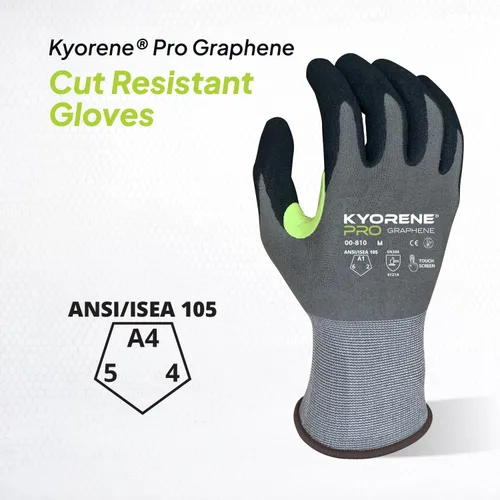 Miniatura 2 de Guantes de trabajo protectores de grafeno Kyorene Pro de Armor Guys - Guantes de palma de MicroFoam recubiertos de nitrilo para agarre de seguridad