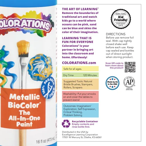 Miniatura 5 de Pintura BioColor verde metalizada, 16 onzas