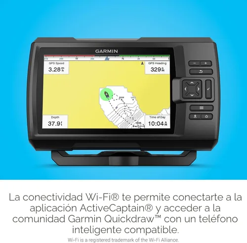 Miniatura 6 de Garmin Striker Vivid 7cv, EE.UU. con transductor GT20-TM - Buscador de peces de color fácil de usar de 7 pulgadas y transductor de sonar, paletas