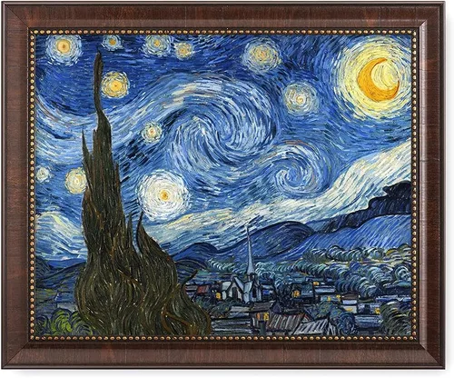 Miniatura 50 de Serie de pinturas de Vincent Van Gogh (favoritos). Reproducción de arte clásico de Van Gogh, impreso en lienzo Noche estrellada
