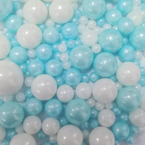 Miniatura 16 de Gránulos comestibles de azúcar de perlas azul real, dulces de tamaño mezclado para hornear, decoraciones comestibles para pasteles, coberturas
