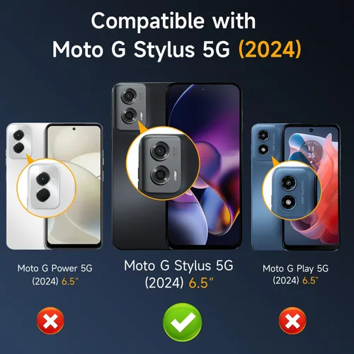 Miniatura 7 de Paquete de 2 protectores de pantalla de privacidad para Motorola Moto G Stylus 5G 2024, película privada de vidrio templado, compatible con fundas