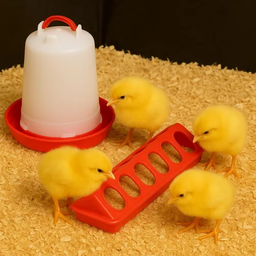 Miniatura 2 de Amakunft Caja de Cría 5 en 1 para Pollitos Pequeños Animales con Estera, Bebedero y Comedero Plegable Tienda de Juego para Pollos y Patos