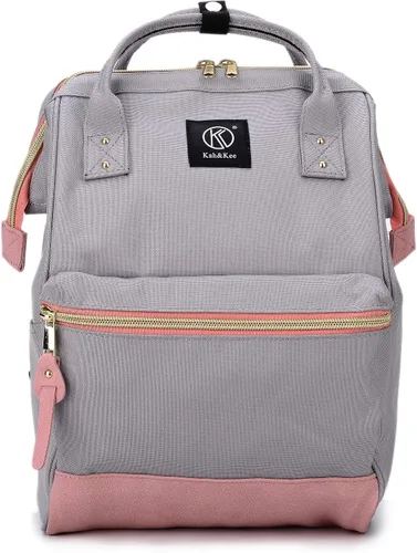 Miniatura 8 de Kah&Kee - Mochila de viaje de poliéster con función antirrobo, para laptop, para mujeres y hombres, Negro S