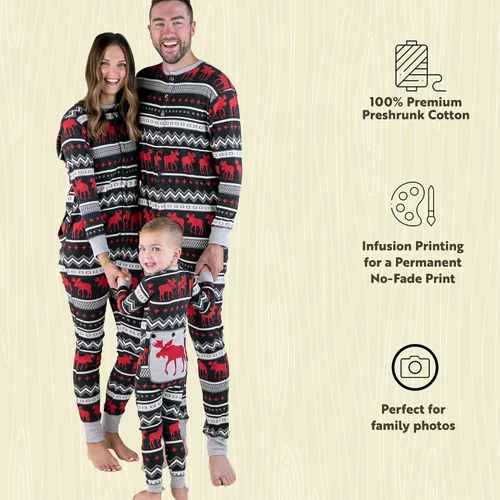 Miniatura 35 de Lazy One - Pijamas navideñas a juego con solapa trasera; para perros, bebés, niños, adolescentes y adultos
