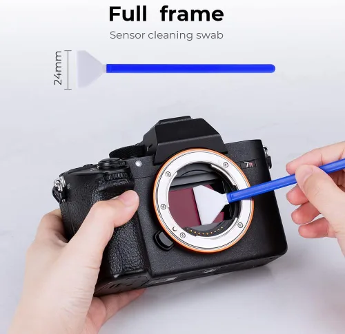 Miniatura 3 de K&F Concept Paquete de 20 sensores de fotograma completo, hisopos de limpieza, cámara digital DSLR SLR, CCD seco CMOS, hisopos limpios compatibles