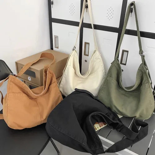 Miniatura 5 de Micmores Large Crossbody Purse Canvas Tote Bag Women Hobo Bag Stylish Handbag Fashion shoulder Bag