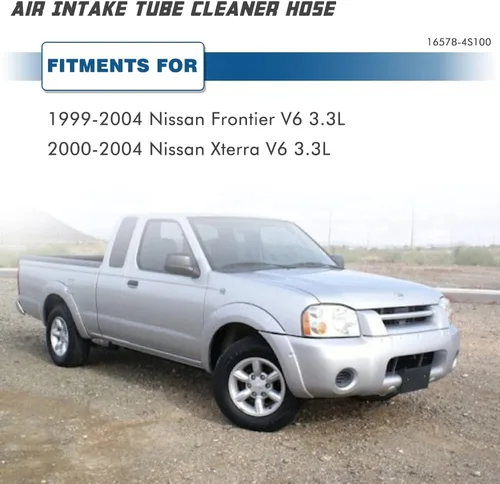 Miniatura 5 de Manguera de admisión de aire compatible con Nissan Frontier 1999-2004 y Nissan Xterra V6 2000-2004 3.3L- Tubo de filtro de admisión que reemplaza #