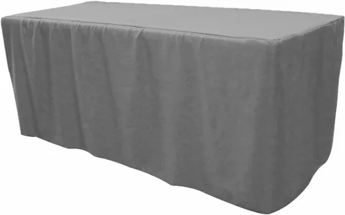 Miniatura 14 de YOUR CHAIR COVERS Mantel ajustable color marrón chocolate – Mantel rectangular de poliéster ajustable de 6 pies, mesa de buffet para interiores
