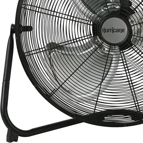 Miniatura 5 de Hurricane Pro - Ventilador de piso resistente de alta velocidad con aspas de metal y 3 velocidades, negro, 20" - Unidad de enfriamiento de aire