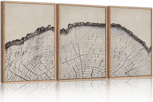 Miniatura 54 de HPINUB - Lienzo decorativo abstracto moderno para pared, juego de 3 impresiones artísticas enmarcadas, pintura de pared grande en blanco y negro, 16