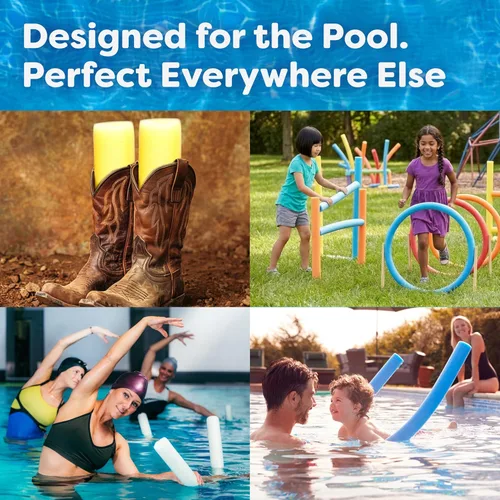 Miniatura 3 de In The Swim Fideos de piscina – Fideos de espuma grandes suaves para mayor flotabilidad – Dispositivo de entrenamiento flotante, ayuda para Azul