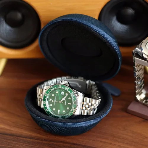 Miniatura 2 de Caja de viaje para relojes Besforu para hombres y mujeres, caja de almacenamiento portátil y organizador para un solo reloj, para relojes de pulsera