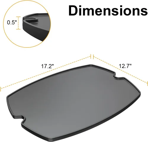 Miniatura 2 de 7582 Plancha de cocina para parrillas de gas Weber Q100 Q1200 Q1400 Q120 Q1000, 50060001 51060001 52020001, accesorios de barbacoa para Weber Baby