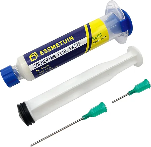 Essmetuin Pasta de fundente de soldadura sin limpieza, fundente de soldadura para soldadura fuerte de tubos de cobre, soldadura de estaño, flujo de