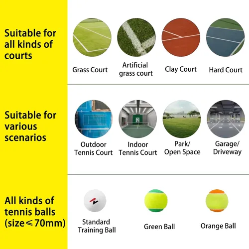 Miniatura 5 de PT-SMARTPro - Máquina de pelotas de tenis, servidor profesional de bolas automático con aplicación para control de Apple Watch, 20 puntos de Blanco