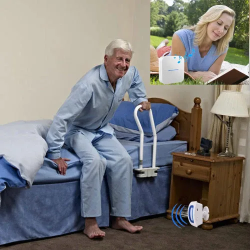 Miniatura 2 de Alarma de cama para pacientes ancianos con demencia, alarma de cama inalámbrica portátil para cuidadores y alerta de prevención de caídas