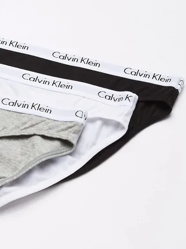 Miniatura 4 de Calvin Klein - Calzones bikini elásticos de algodón con logotipo de carrusel para mujer, paquete múltiple