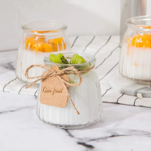 Miniatura 7 de Tarros pequeños de yogur, tarros de vidrio transparente de 4 onzas con tapas, recipiente de yogur de vidrio con tapas (PE), tarro de pudín
