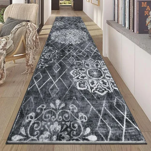 Miniatura 61 de HEBE Alfombra Pasillo 2'x10' Lavable Vintage Desgastada Alfombras de Área Antideslizante Alfombra de Lavandería Boho Alfombras de Piso para Pasillos