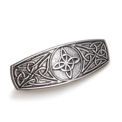 Miniatura 9 de TEAMER Clip de pelo de nudo celta vintage de moda, diseño de pasadores de metal, accesorios para el cabello con nudo de brujas grabadas para mujeres