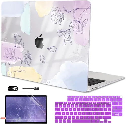 Miniatura 25 de Funda para MacBook Air de 13 pulgadas 2021 2020 2019 2018 para Mac A2337 M1 A2179 A1932 Funda con Touch ID, funda rígida de plástico