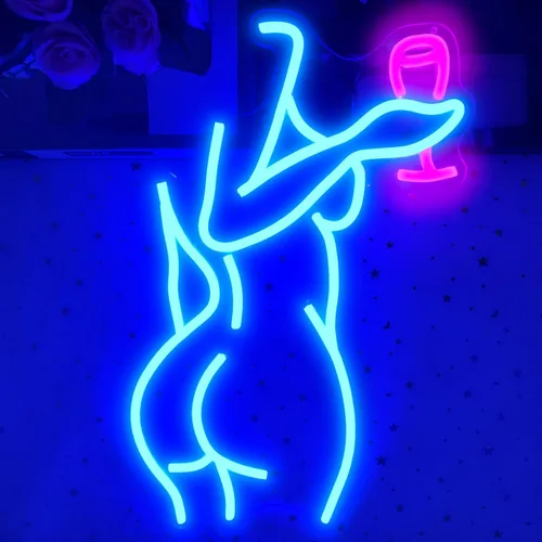 Miniatura 2 de Letrero de Neón Lady Back Regulable LED Letrero de Mujer Letrero de Neón Letrero de Neón de Mujer Sexy para Dormitorio Cueva del Hombre Bar Tienda