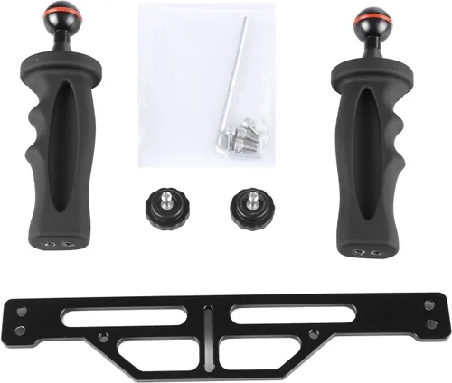 Miniatura 7 de Bandeja estabilizadora de luz de video subacuática, bandeja de aluminio ligera para GoPro OSMO y cualquier otra cámara con orificio de tornillo