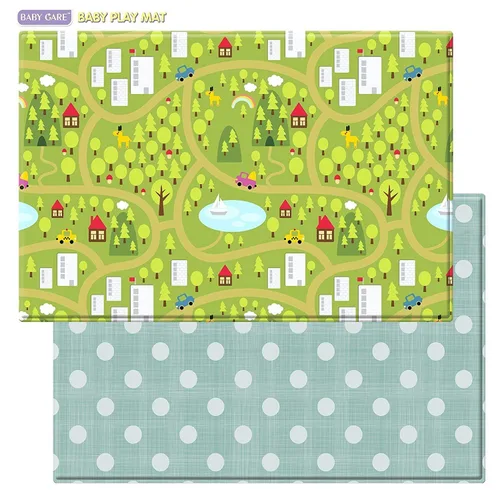 Miniatura 16 de Baby Care - Alfombra de juego (grande, diseño de Hygge, Aztec & Arbor) de 82 x 55 pulgadas, original de una pieza, reversible, enrollable