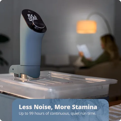 Miniatura 4 de Greater Goods - Máquina de Sous Vide de Cocina, Cocina de Precisión, Circulador de Inmersión, Motor Sin Escobillas, 1100 Watts (Azul Piedra)