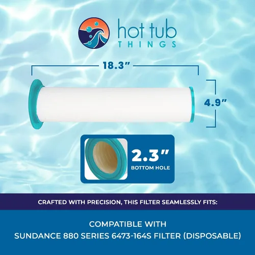 Miniatura 3 de 6473-164 Hot Tub Things Filtro interior de repuesto para Sundance Spa 880 y Sundance 850 Filtración totalmente compatible para Sundance
